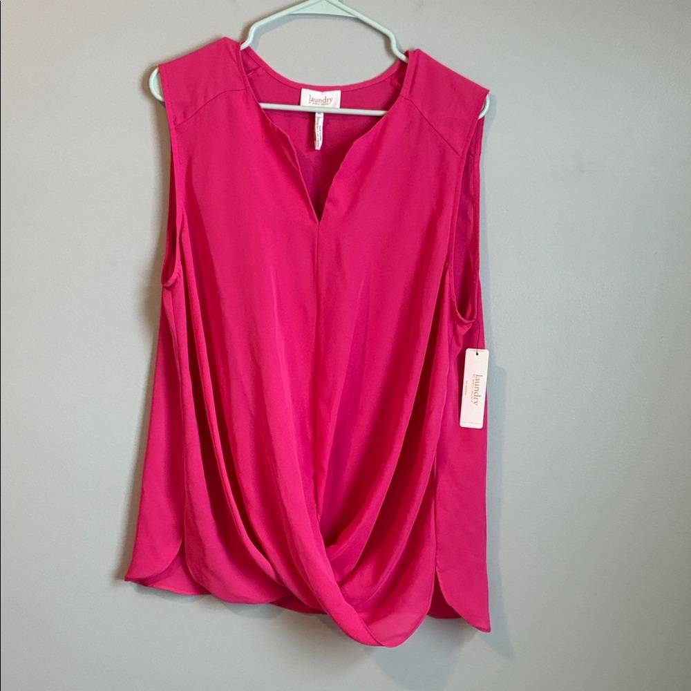 Laundry By Shelli Segal Magenta Sleeveless Blouse